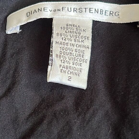 DVF Diane Von Furstenberg Cordie Silk Chiffon Mini Dress Lined - 2 - Picture 10 of 12